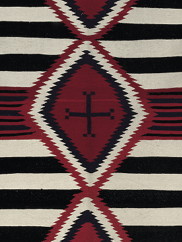 Fourth-Phase Chief’s-Blanket Style Rug, c. 1900. Diné (Navajo) female artist. CMA,1937.903