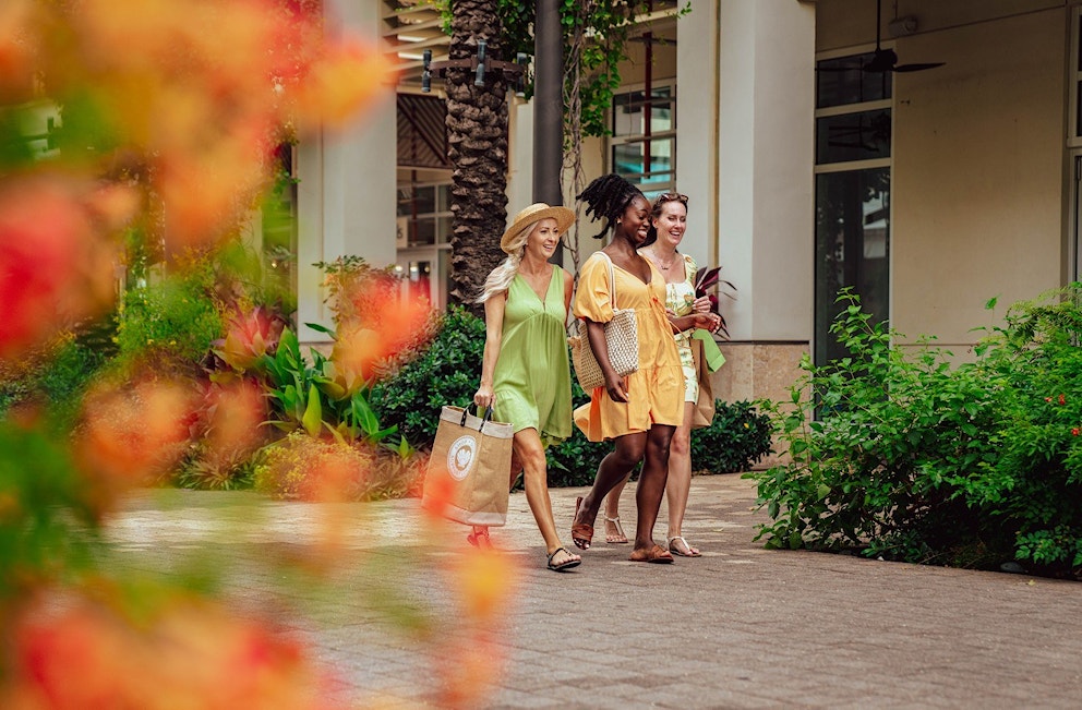 Camana bay shopping 1