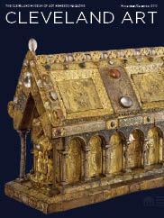 Cover: The Shrine of Saint Amandus  Flemish, made of copper gilt, silver, and brass over wood (oak), enamel (champlevé and cloisonné), rock crystal, semiprecious stones;