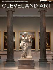 photo of Antonio Canova’s 1816 marble statue Terpsichore Lyran (the ancient Greek muse of lyric poetry)  in the museum on the magazine coverrotunda