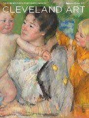A colorful pastel by Mary Cassatt of a mother in a smock, holding a toddler, with a child to her right. Titled  After the Bath on the magazine cover