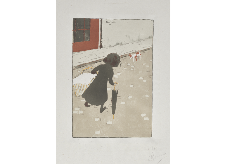 The Little Laundress, 1896. Pierre Bonnard. Color lithograph. CMA 2020.151. © ARS, NY